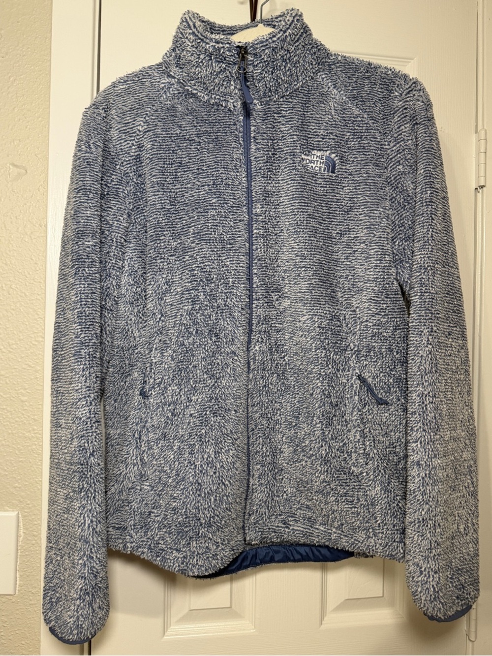 The North Face Osito Heathered Blue Fleece Full-Zip Jacket